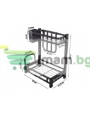 Кухненски органайзер двуетажен за подправки и аксесоари